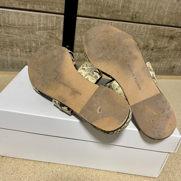 Rebecca Minkoff | Marciann Too Zipper Snake-Print Sandals - Picture 4 of 5